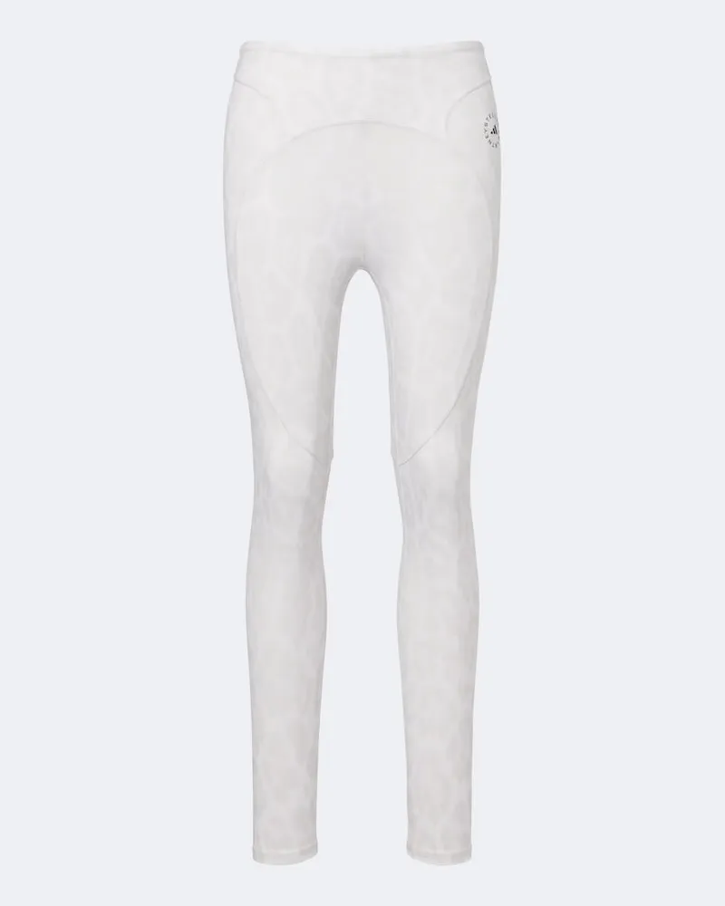 adidas Leggings con logo e stampa leopardata Bianco