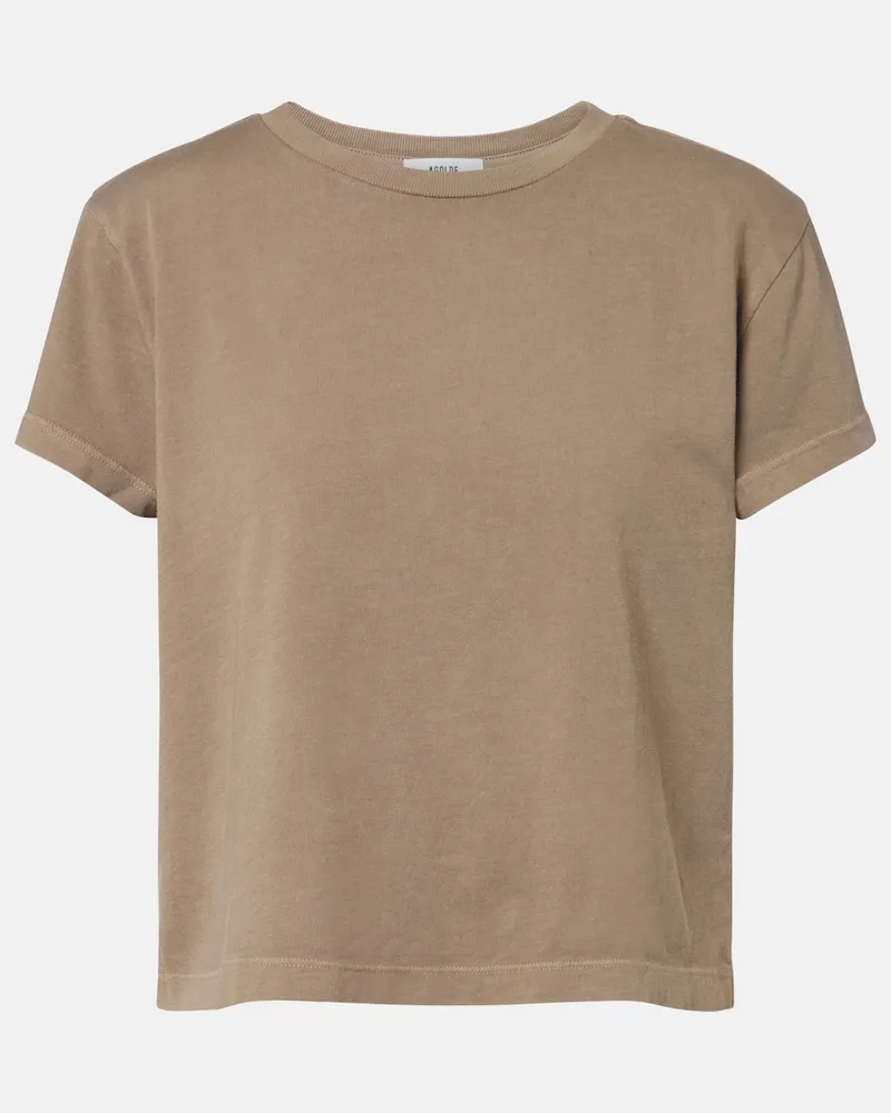AGOLDE T-shirt Adine in jersey di cotone Marrone