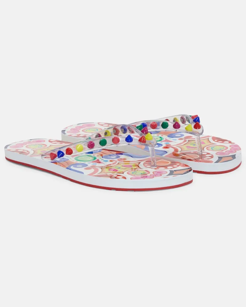 Christian Louboutin Sandali infradito Loubi Flip Spikes Multicolore
