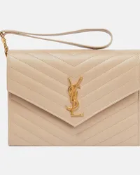 Saint Laurent Clutch Cassandre Small Beige