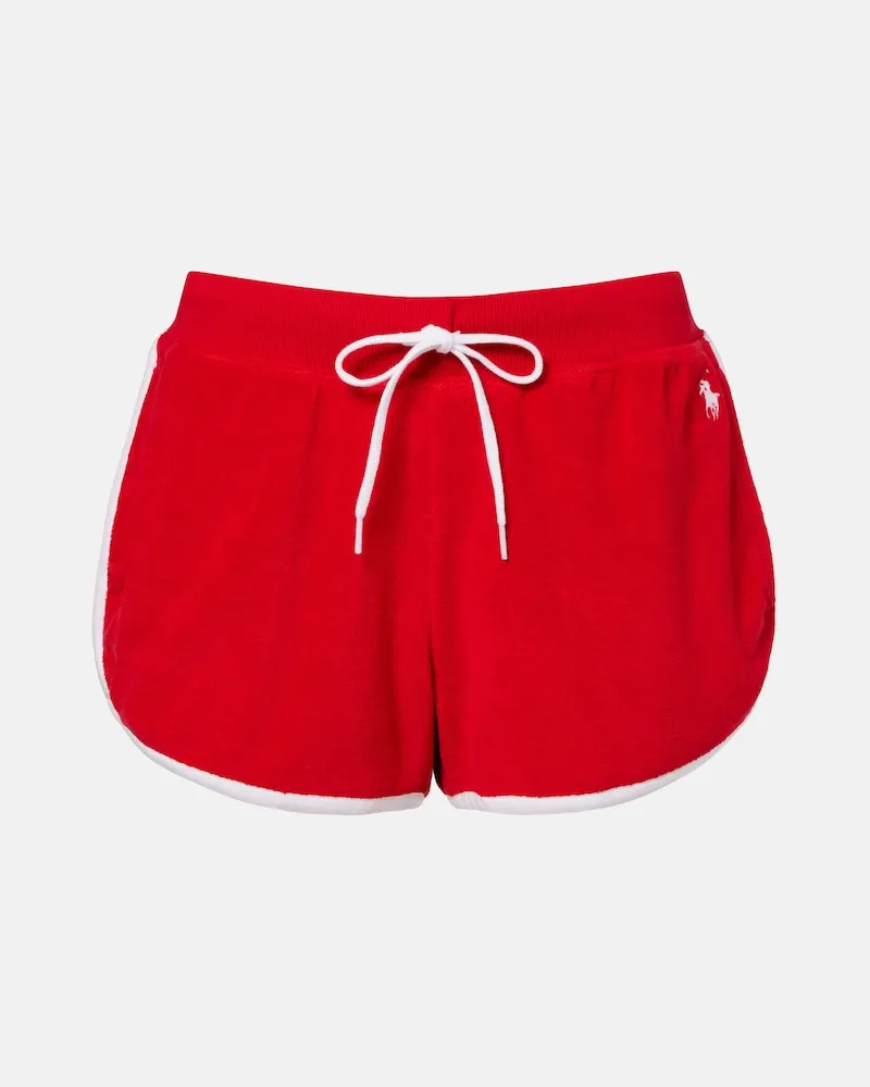 Ralph Lauren Shorts in spugna di misto cotone Rosso
