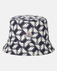 Moncler Cappello da pescatore con stampa Nero