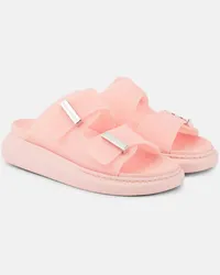 Alexander McQueen Sandali con platform e logo Rosa