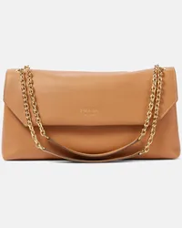 Prada Borsa a spalla Medium in suede Marrone