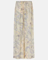 Dries van Noten Pantaloni a gamba larga Floria Neutro