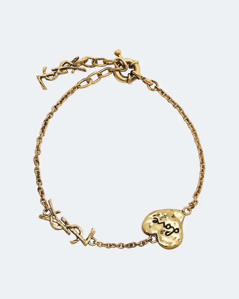 Saint Laurent Bracciale Cassandre a catena Oro