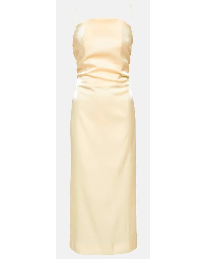 Jacquemus Abito midi Carino in raso Giallo