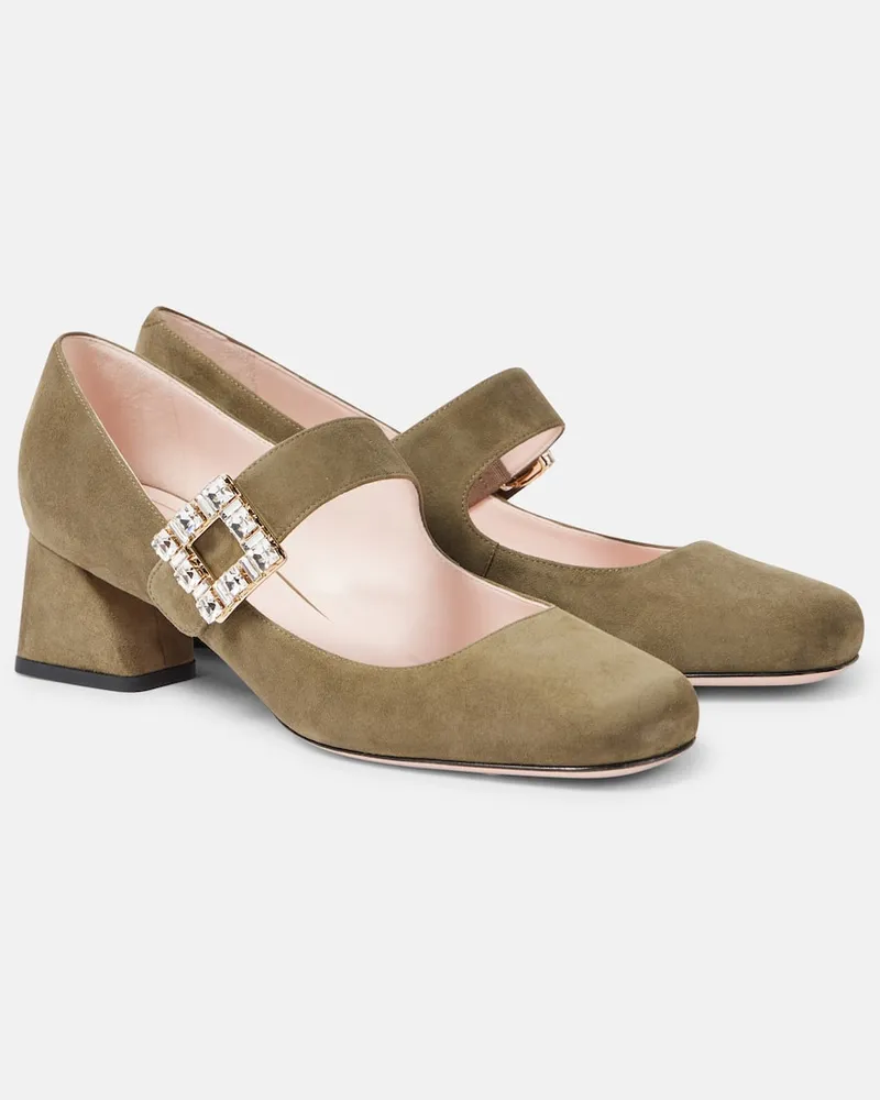 Roger Vivier Pumps TrÃ©s Vivier 45 in suede Verde