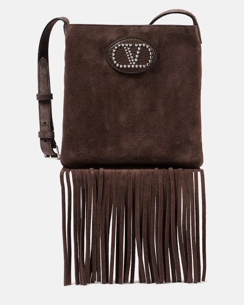Valentino Garavani Borsa a tracolla NellcÃ´te in suede Marrone