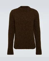 Jil Sander Pullover in alpaca e seta Marrone