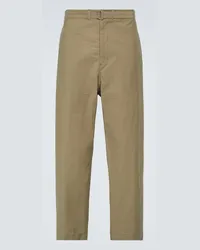 Christophe Lemaire Pantaloni tapered in misto cotone Beige