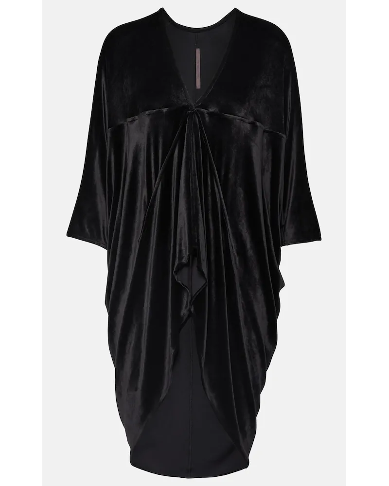 Rick Owens Top oversize Em in velluto Nero