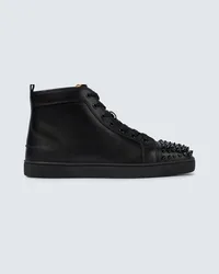 Christian Louboutin Sneakers Louis Junior Spikes in pelle Nero