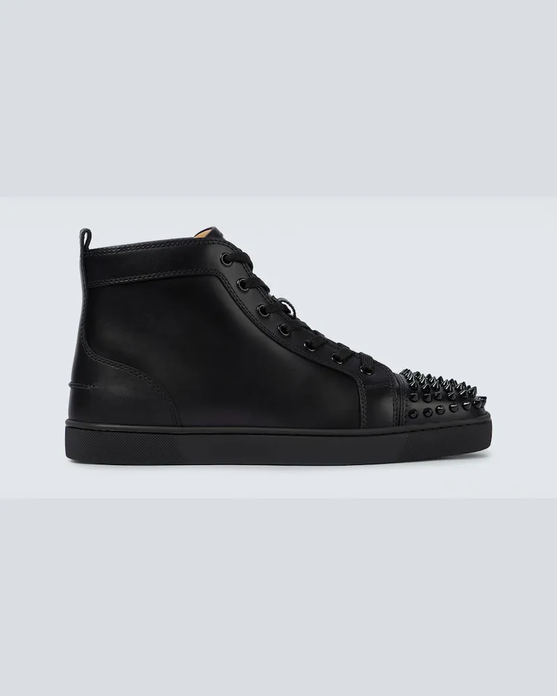 Christian Louboutin Sneakers Louis Junior Spikes in pelle Nero