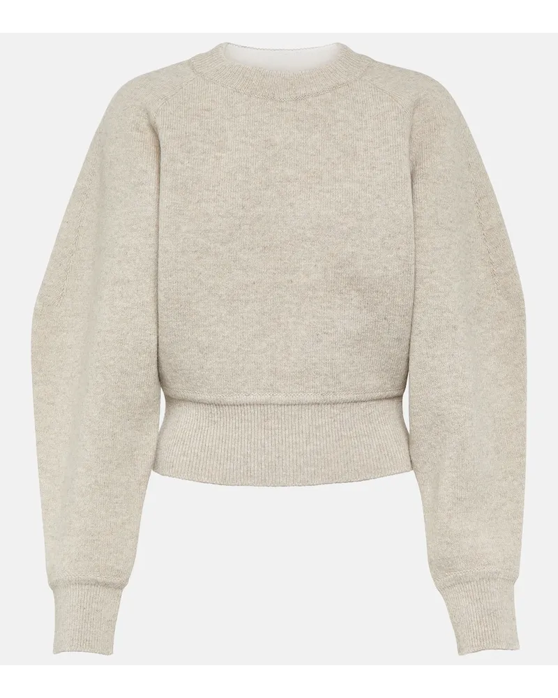 Alaïa AlaÃ¯a Pullover in misto lana Beige