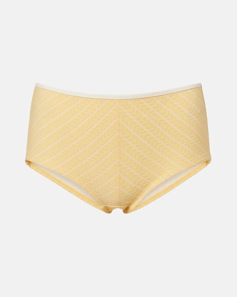Eres Slip bikini Aftersun a righe Giallo