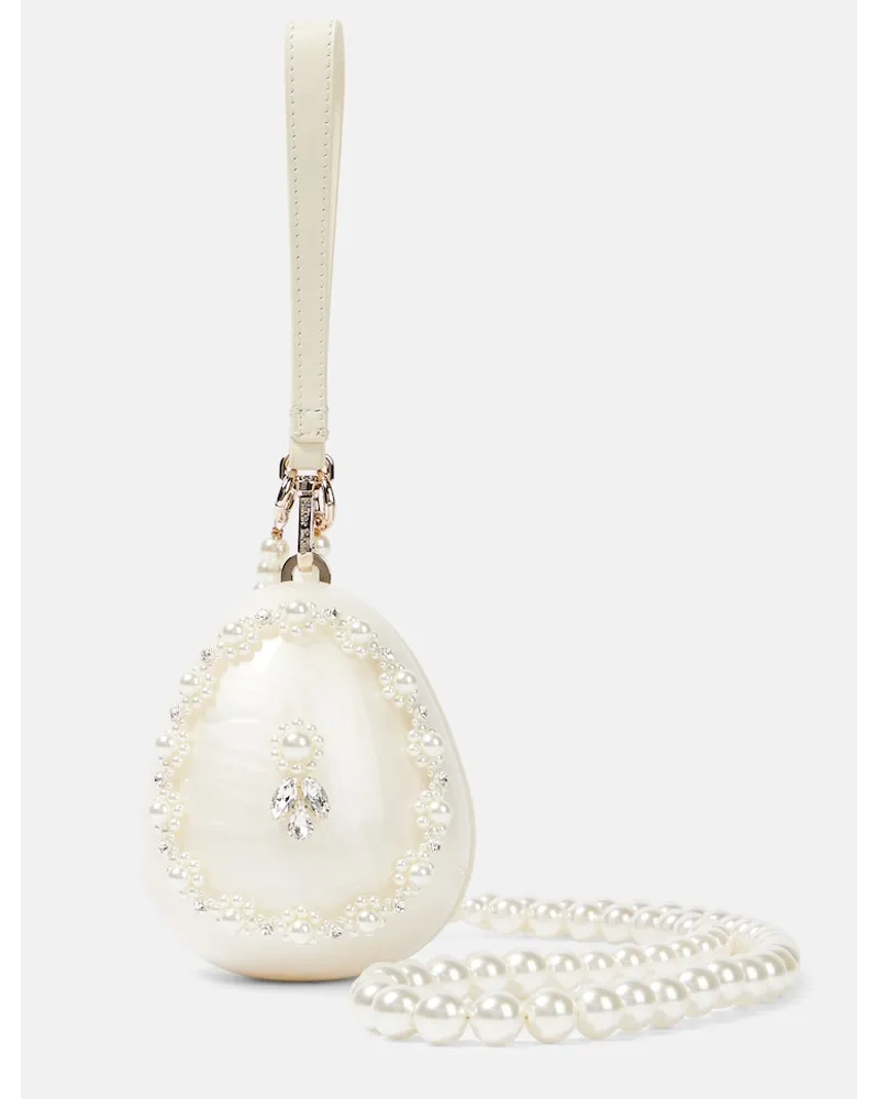 Simone Rocha Borsa a tracolla Egg Mini Bianco