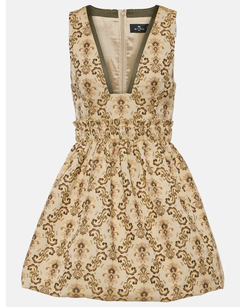 Etro Miniabito in jacquard Oro