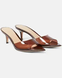 Gianvito Rossi Mules Elle 55 in TPU e vernice Marrone