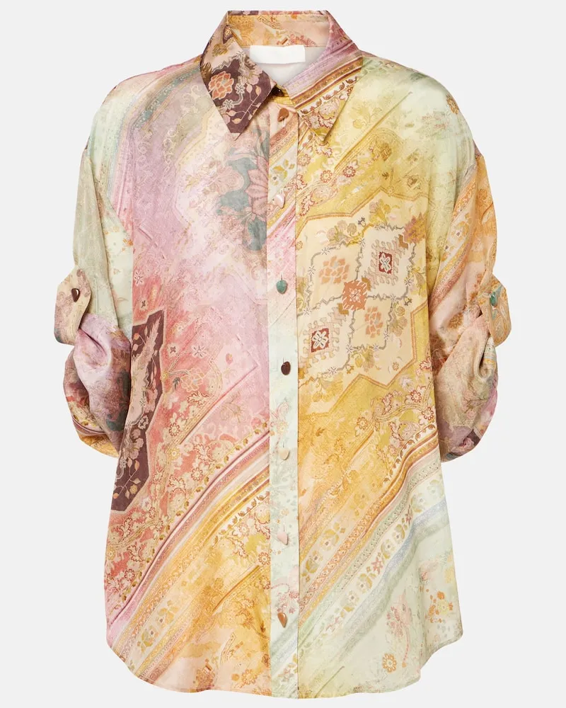 Zimmermann Camicia Tallow in seta con stampa Multicolore