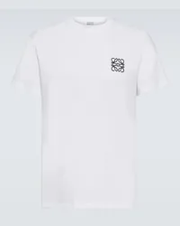 Loewe T-shirt in jersey di cotone anagrammato Bianco