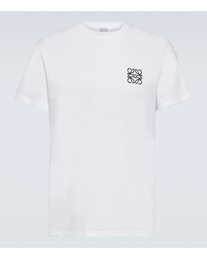 Loewe T-shirt in jersey di cotone anagrammato Bianco
