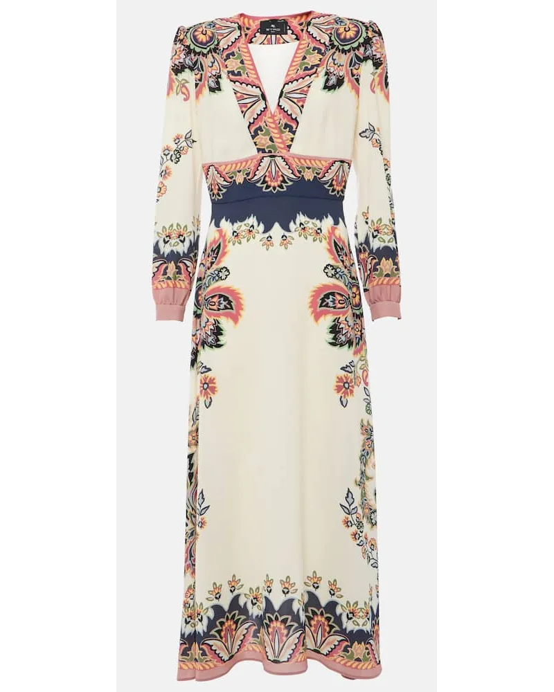 Etro Abito lungo con stampa paisley Bianco