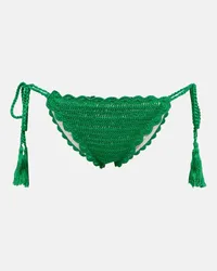 Anna Kosturova Slip bikini in crochet Verde