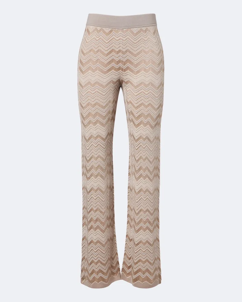 Missoni Pantaloni flared in maglia Beige
