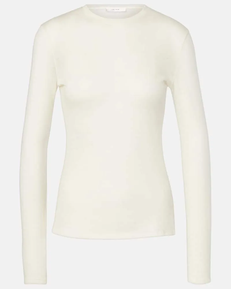 The Row Top Iverness in cashmere Bianco