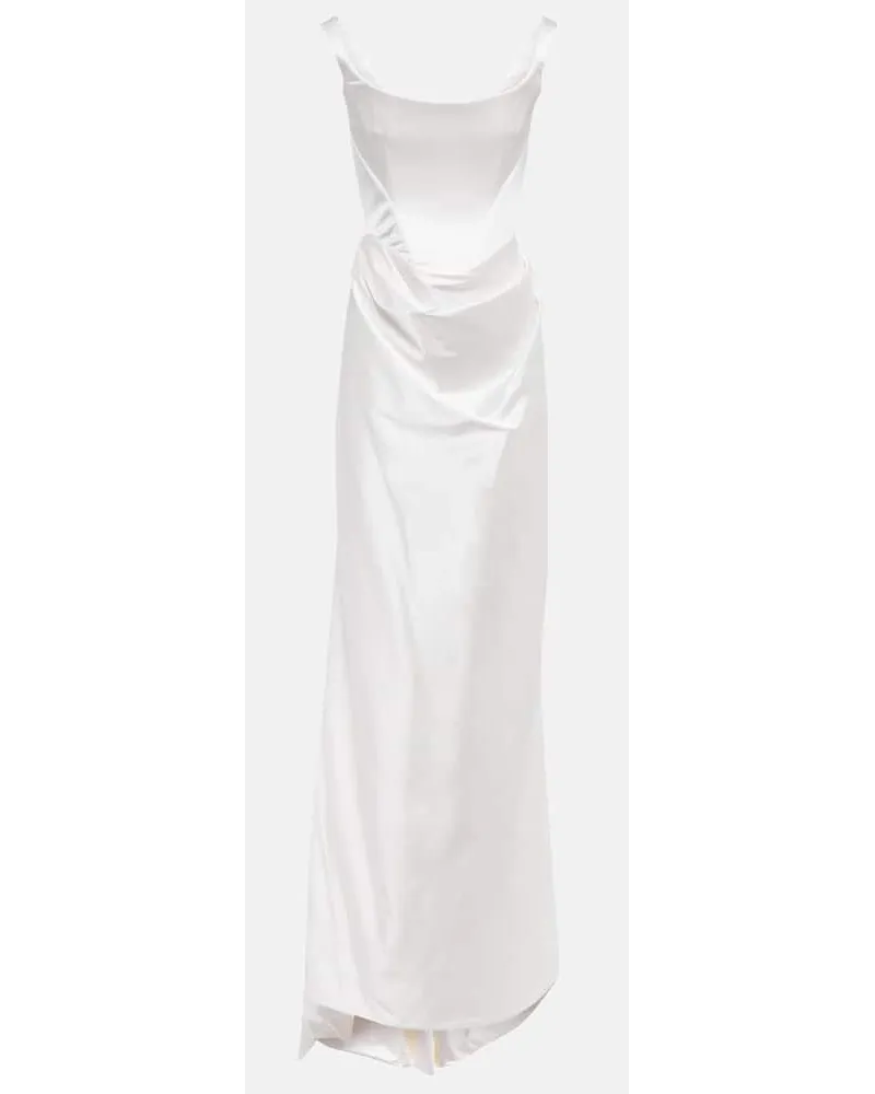 Vivienne Westwood Bridal - Abito lungo Camille in raso Bianco