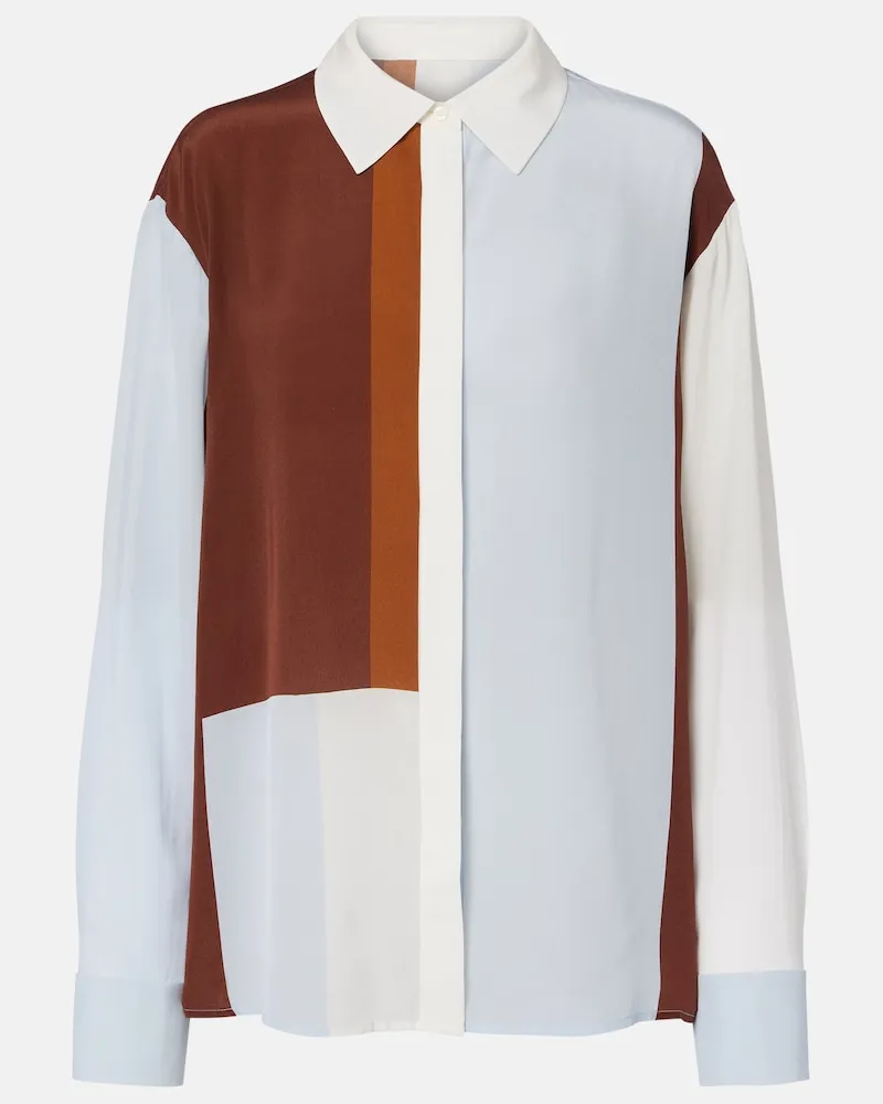 SIR Camicia Marais in seta colorblock Multicolore