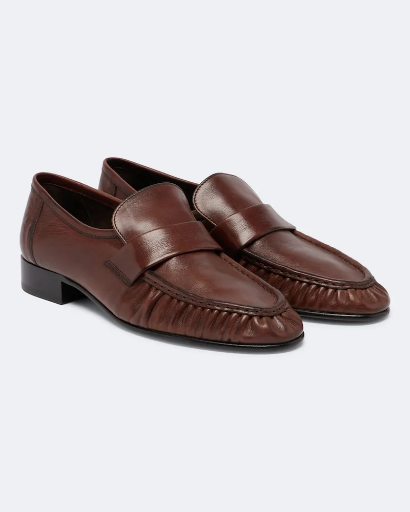 The Row Mocassini Soft in pelle Marrone