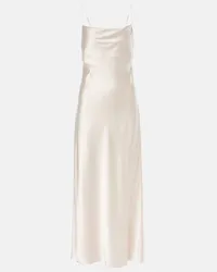 Dorothee Schumacher Abito midi Sense of Shine in misto seta Bianco