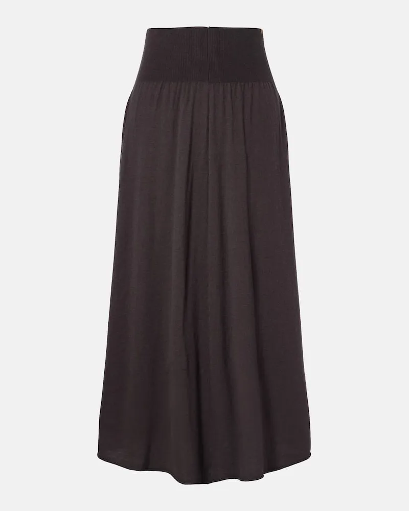 extreme cashmere Gonna midi NÂ°470 Seduce in lana e cashmere Marrone