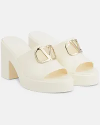 Valentino Garavani Mules VLogo con platform in gomma Bianco