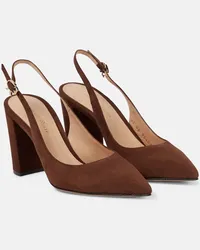 Gianvito Rossi Pumps slingback in suede Marrone