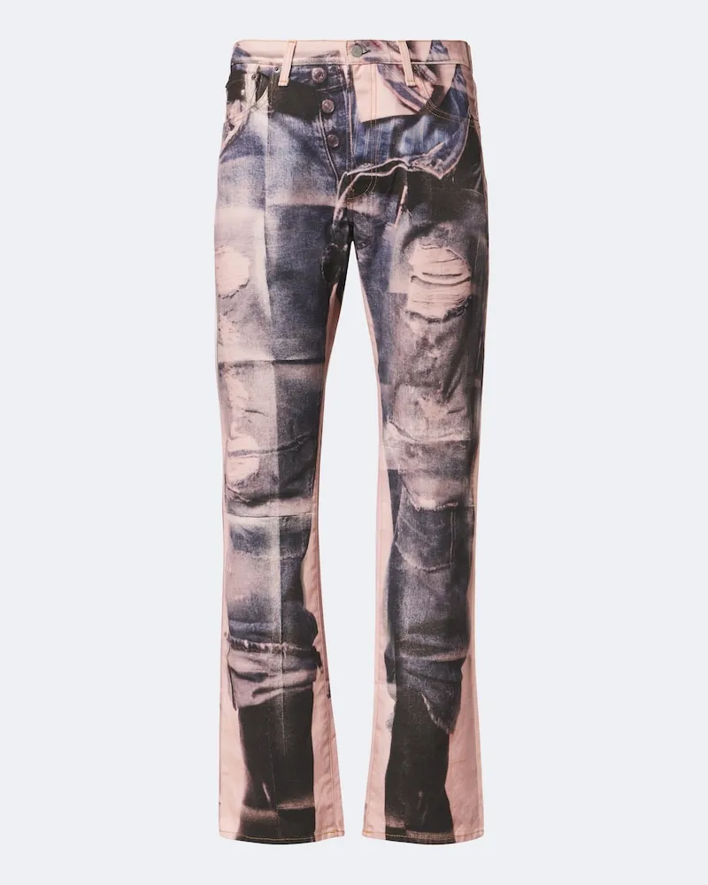 Acne Studios Jeans regular 1996 con stampa trompe-l'œil Multicolore