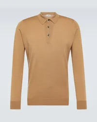 John Smedley Polo Cotswold in lana Marrone