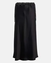 Max Mara Gonna midi Editore in raso Nero