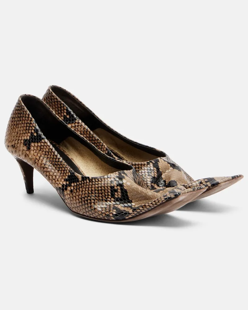 KHAITE Pumps Marlene in pelle stampata Beige