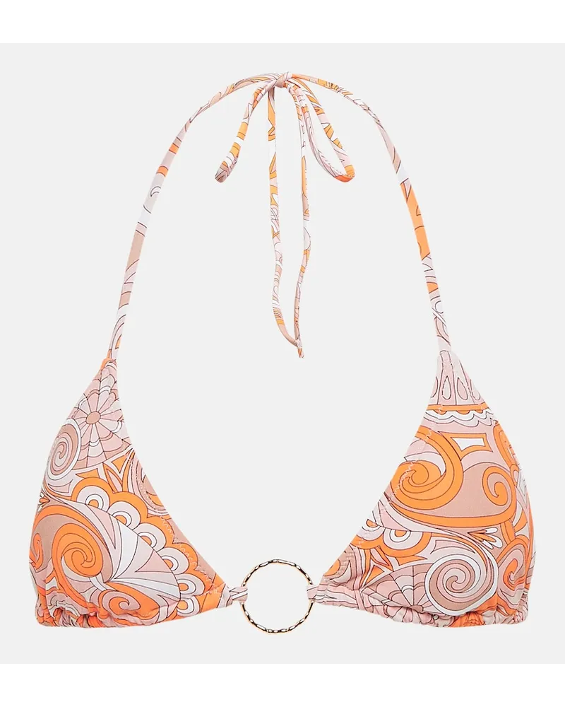Melissa Odabash Top bikini Miami con stampa Arancione