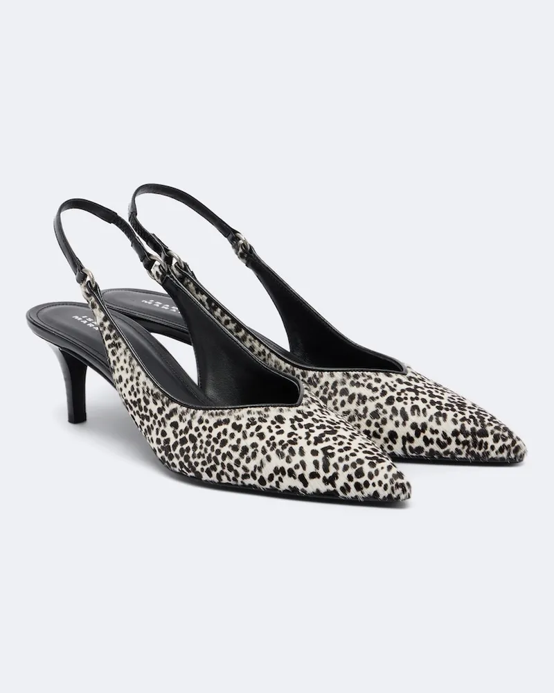 Isabel Marant Pumps slingback Polyn in cavallino Bianco