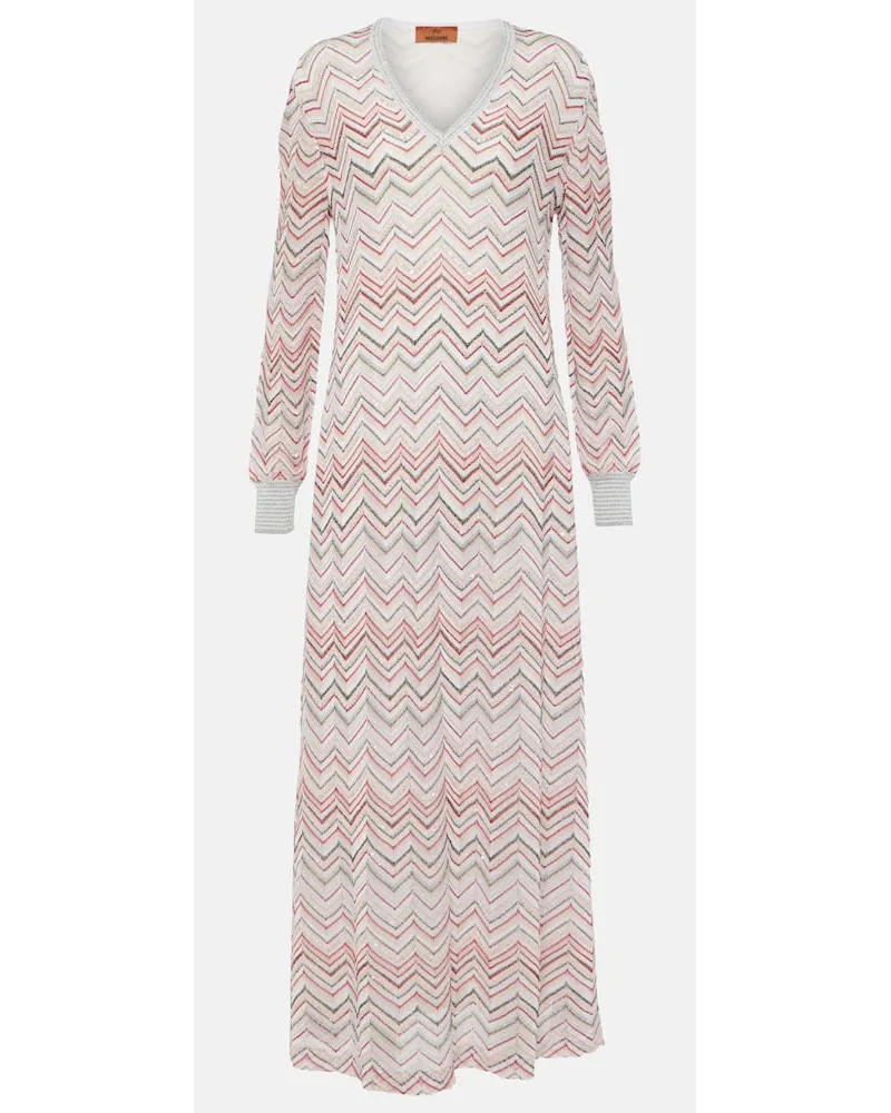 Missoni Abito lungo in maglia lamÃ© a zig-zag Multicolore
