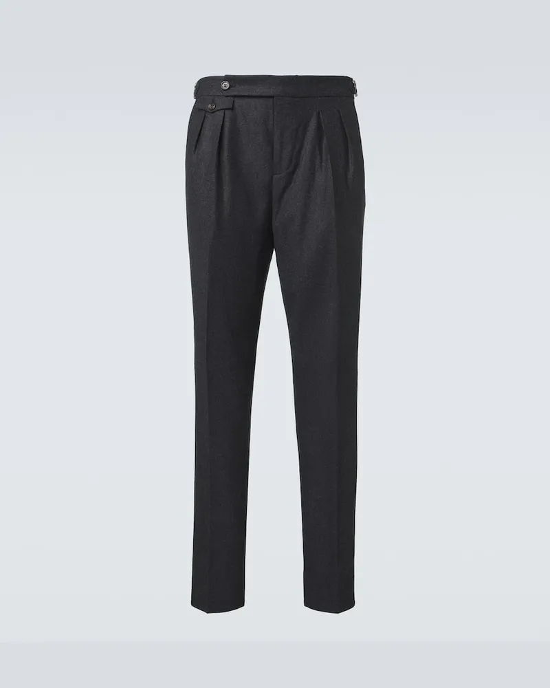 Brunello Cucinelli Pantaloni slim in lana Grigio