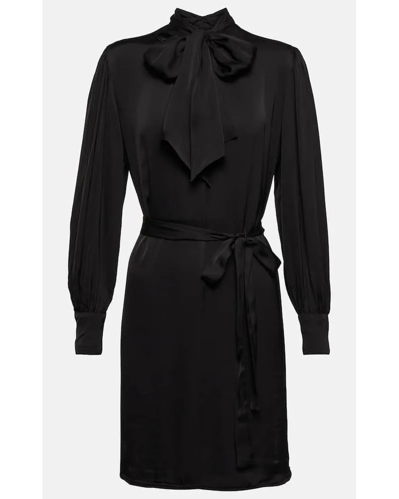 Velvet Miniabito chemisier Evelyn in raso Nero