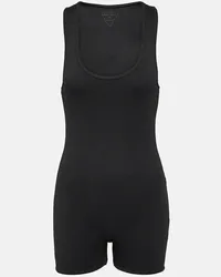 Bottega Veneta Jumpsuit corta in crêpe Nero