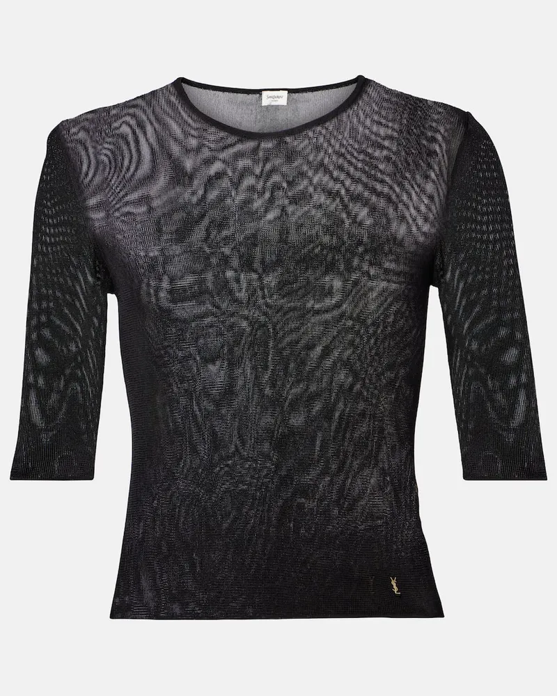 Saint Laurent Top in maglia Nero