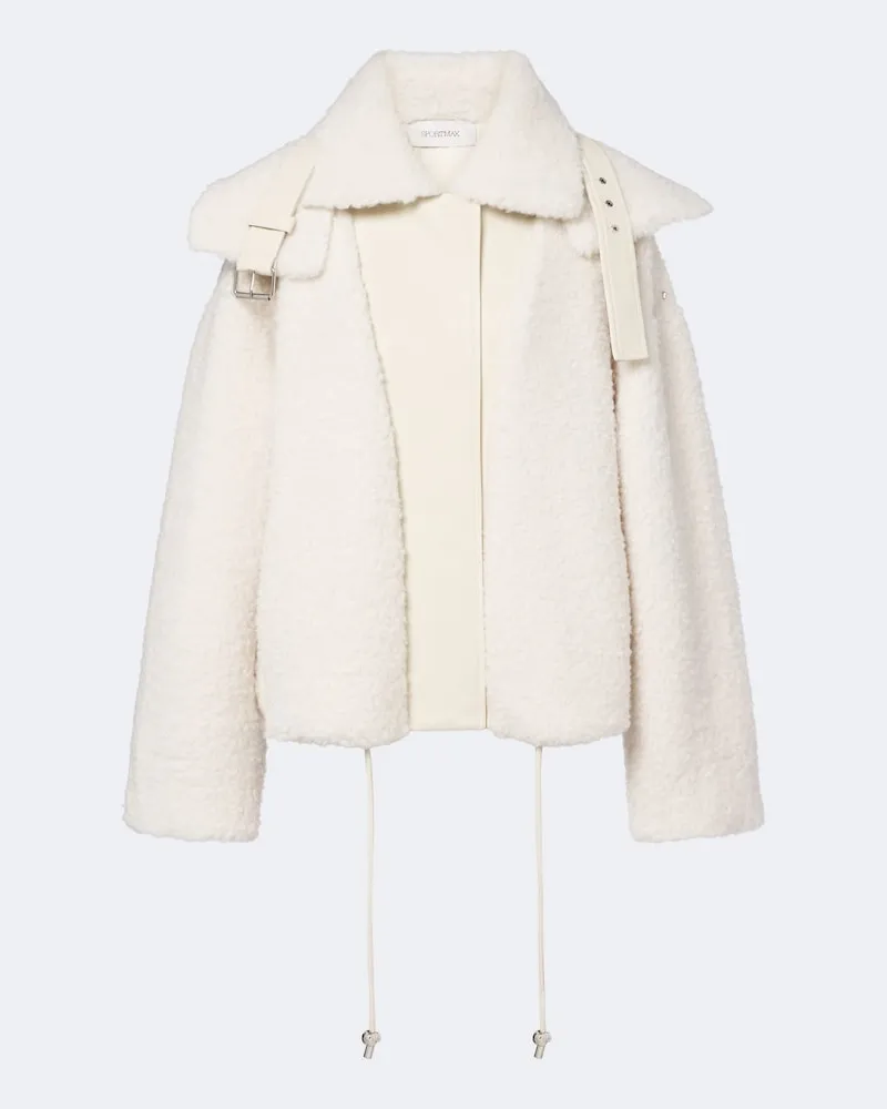 SPORTMAX Giacca con teddy Bianco