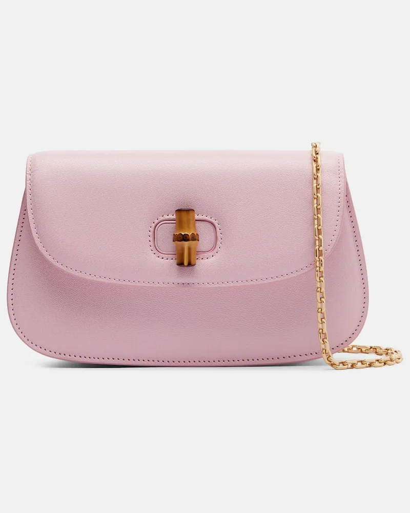 Gucci Clutch Bamboo in pelle Rosa